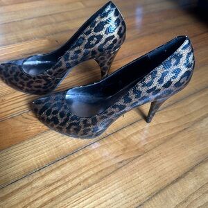 Steve Madden Leopard Print High Heel Pumps - Women